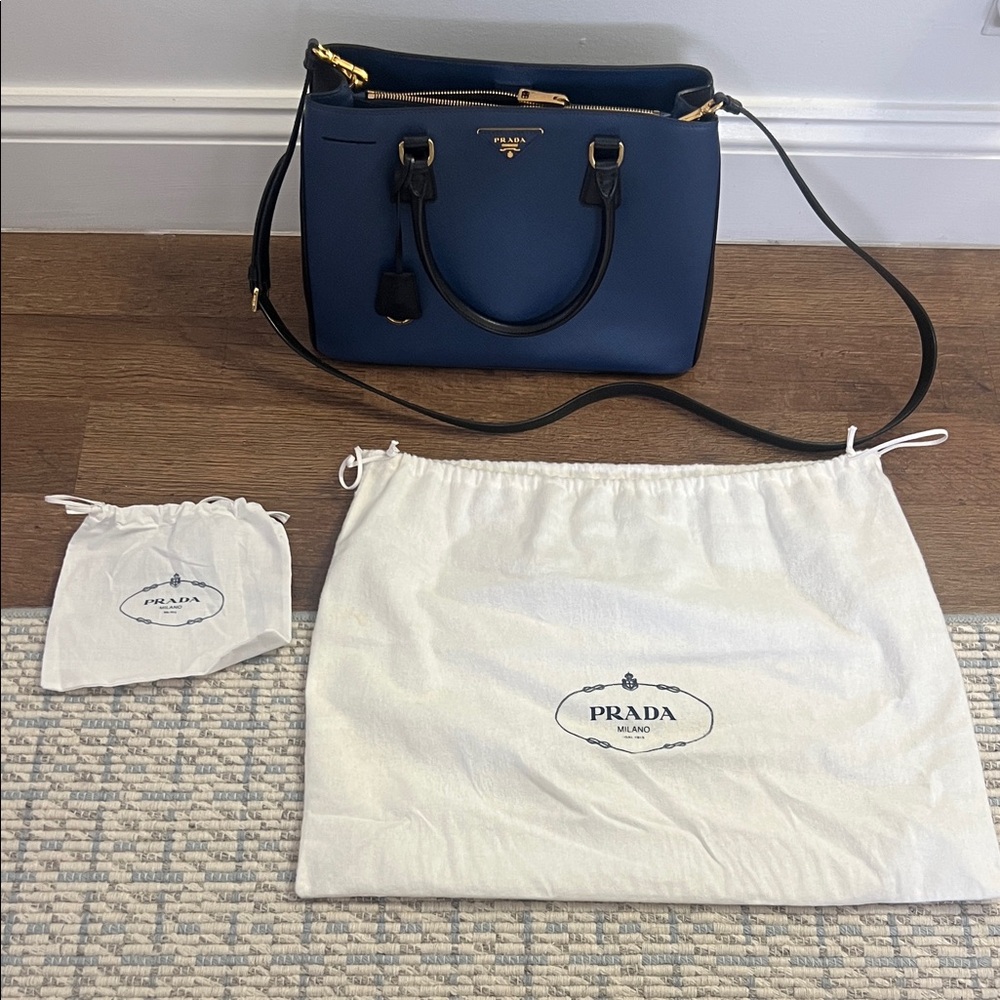Prada Dark Blue Leather Satchel - Picture 11 of 11